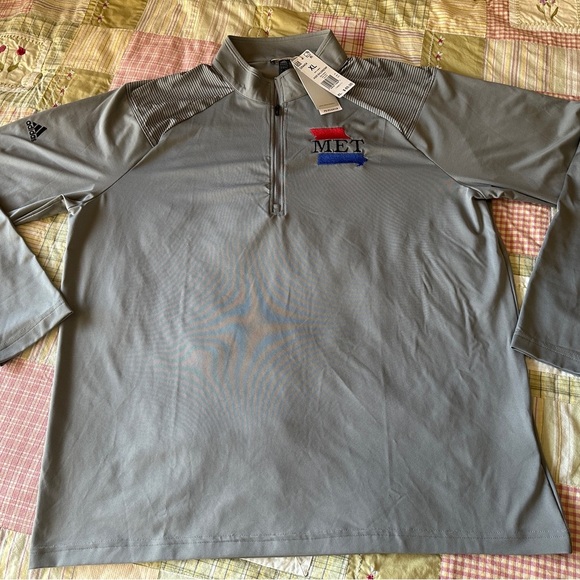 Adidas Gray Long Sleeve Pullover with MET Logo - Picture 1 of 13
